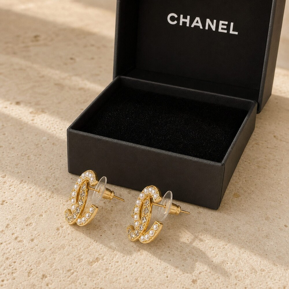 CHANEL Classic Parisian Earrings Style 2 | New with Box - Picture 6 of 9
